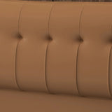 Brown Tufted Upholstered Wingback Headboard with Legs Image - 8