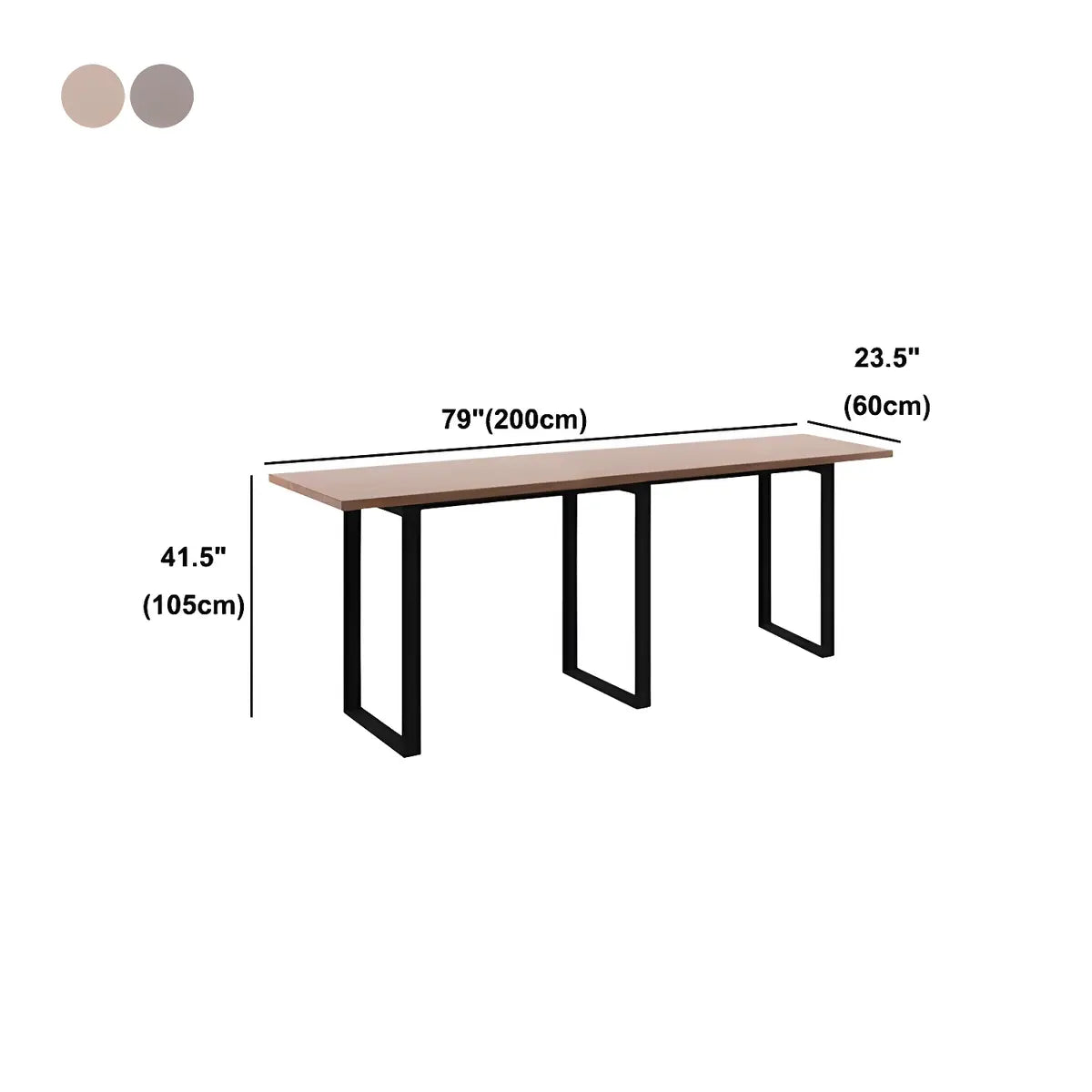 Brown Walnut Rectangle Wood Long Large Dining Bar Table Image - 16