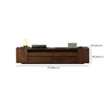 Brown Walnut Wood Cabinet Drawers Shelf Long TV Stand #size