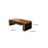 Brown Wood Drawers Exterior Shelf Sled Conference Desk Image - 21