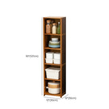 Brown Wood Storage Standard Narrow Display Cabinet Image - 24