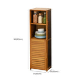 Brown Wood Storage Standard Narrow Display Cabinet Image - 32