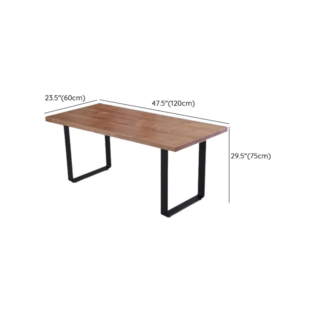 Brown Wooden Black Sled Multiperson conference Desk 