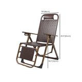 Brown Woven Metal Folding Adjustable Comfort Recliner Image - 23