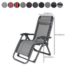 Brown Woven Metal Folding Adjustable Comfort Recliner Image - 24