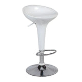 Bucket Chrome Adjustable Swivel Pedestal Bar Stool Image - 10