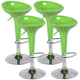 Bucket Chrome Adjustable Swivel Pedestal Bar Stool Image - 14