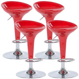 Bucket Chrome Adjustable Swivel Pedestal Bar Stool Image - 26