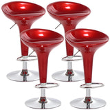 Bucket Chrome Adjustable Swivel Pedestal Bar Stool Image - 29