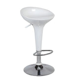 Bucket Chrome Adjustable Swivel Pedestal Bar Stool Image - 3