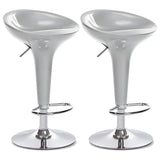 Bucket Chrome Adjustable Swivel Pedestal Bar Stool Image - 34