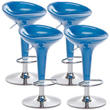 Bucket Chrome Adjustable Swivel Pedestal Bar Stool Image - 38