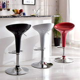 Bucket Chrome Adjustable Swivel Pedestal Bar Stool Image - 5