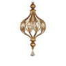 Cage Iron Gold Crystal Adjustable Height Foyer Chandelier Image - 3