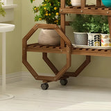 Car Shape Multi-Tier Wood Indoor Storage Plant Stand Image - 12