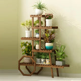 Car Shape Multi-Tier Wood Indoor Storage Plant Stand Image - 15