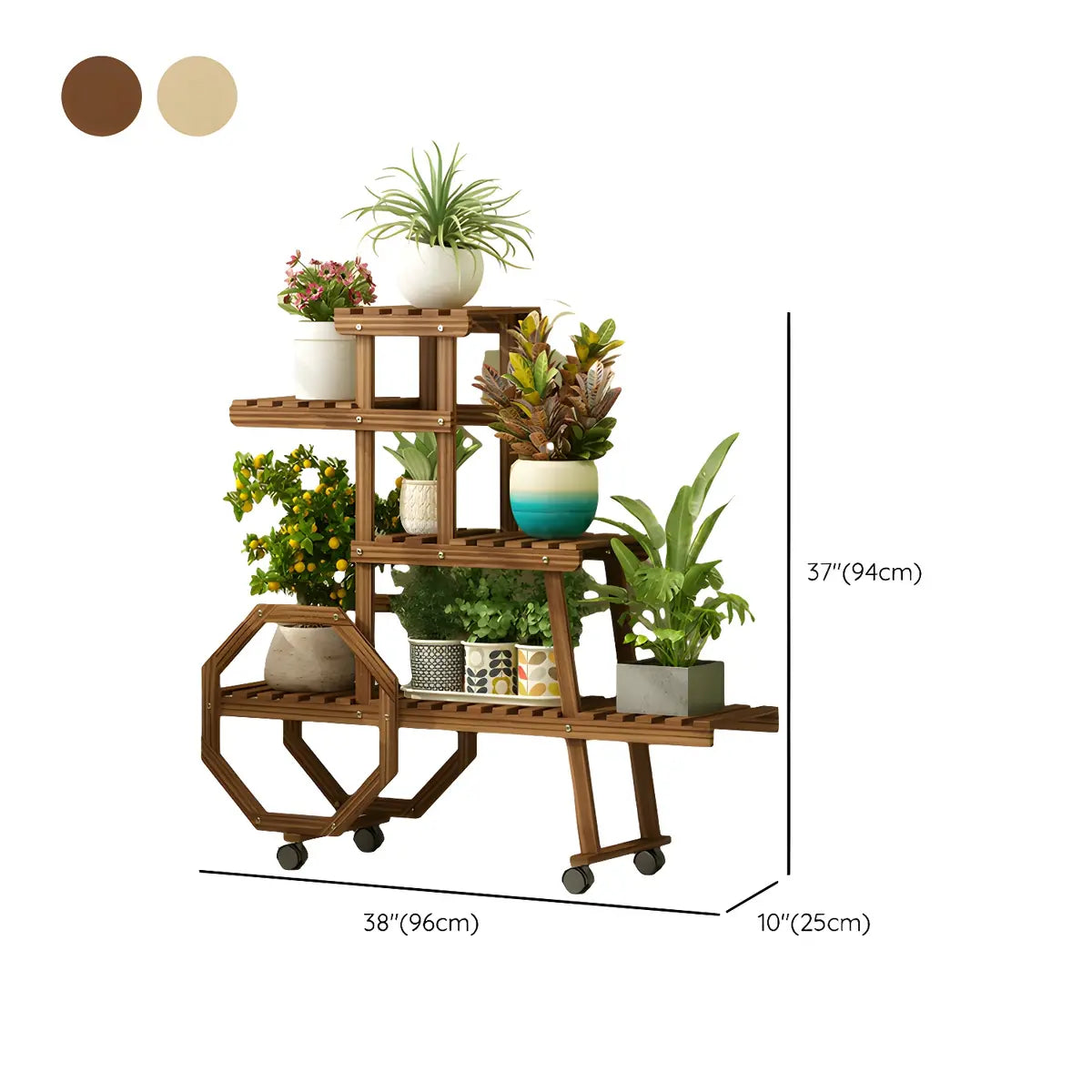 Car Shape Multi-Tier Wood Indoor Storage Plant Stand Image - 20