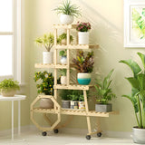 Car Shape Multi-Tier Wood Indoor Storage Plant Stand Image - 6