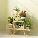 Car Shape Multi-Tier Wood Indoor Storage Plant Stand Image - 7