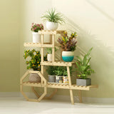 Car Shape Multi-Tier Wood Indoor Storage Plant Stand Image - 9