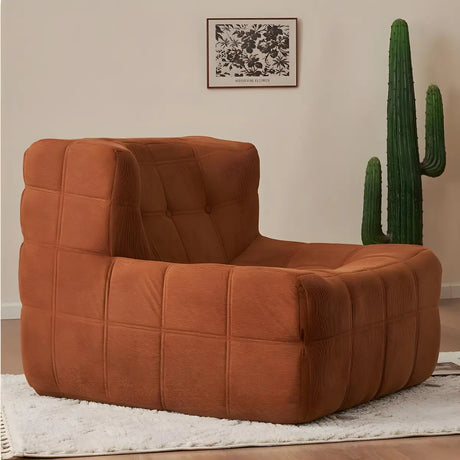 Caramel Corduroy Fixed Back Memory Foam Fill Side Chair Image - 1