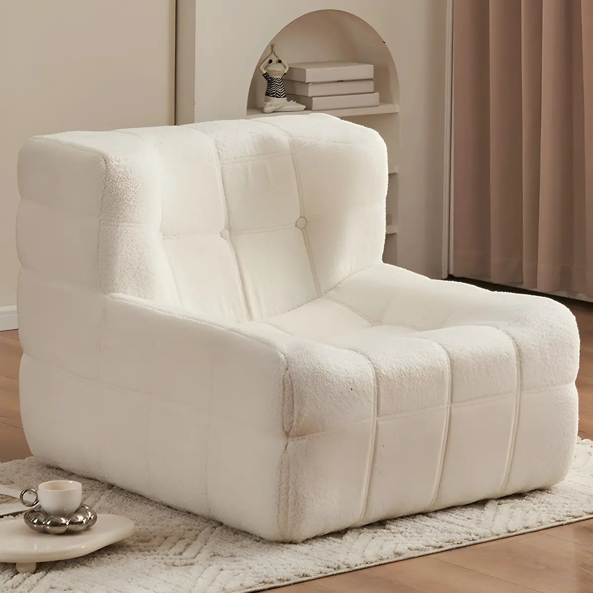 Caramel Corduroy Fixed Back Memory Foam Fill Side Chair Image - 8