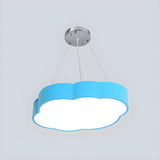 Cartoon Cloud Acrylic Kids Room Blue LED Chandelier Image - 1