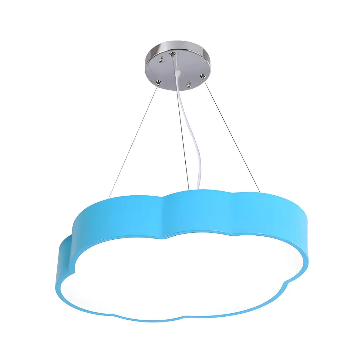 Cartoon Cloud Acrylic Kids Room Blue LED Chandelier Image - 2