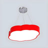 Cartoon Cloud Acrylic Kids Room Blue LED Chandelier Image - 4