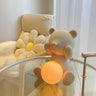 Cartoon Cute Bear Globe Glass Shade Decor Table Lamp Image - 2