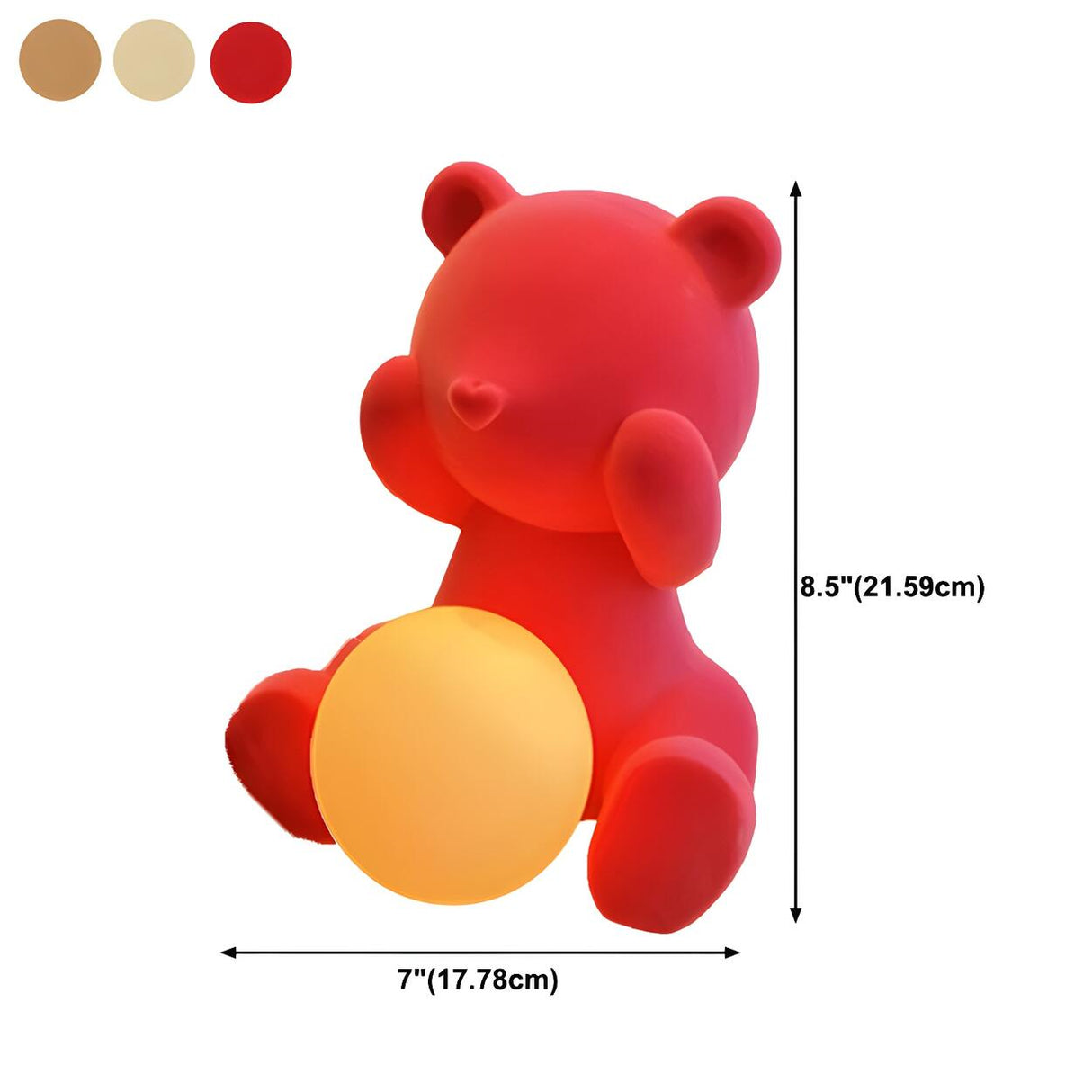 Cartoon Cute Bear Globe Glass Shade Decor Table Lamp 