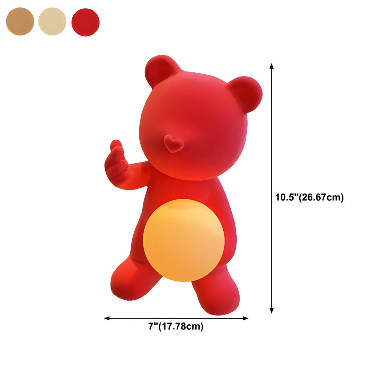 Cartoon Cute Bear Globe Glass Shade Decor Table Lamp Image - 21