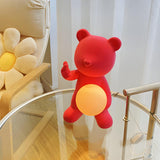 Cartoon Cute Bear Globe Glass Shade Decor Table Lamp Image - 8