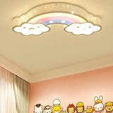 Cartoon Lovely Rabbit Dimmable LED Flush Mount Light Image - 6