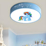 Cartoon My Little Pony Pink Drum LED Flush Mount Light Image - 13