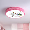 Cartoon My Little Pony Pink Drum LED Flush Mount Light Image - 9