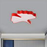 Cartoon Red Ginkgo Leaf LED Flush Mount Ceiling Light Image - 1