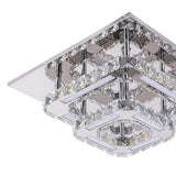 Cascading Square Crystal Semi-Flush Mount Ceiling Light Image - 10