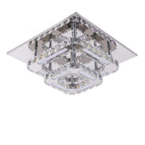 Cascading Square Crystal Semi-Flush Mount Ceiling Light Image - 5