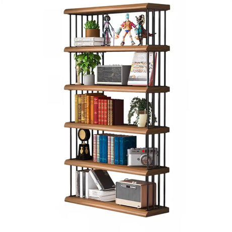 Casual Alloy 5-Shelf Open Back Organizer Bookshelf Image - 2