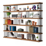 Casual Alloy 5-Shelf Open Back Organizer Bookshelf Image - 3