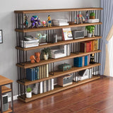 Casual Alloy 5-Shelf Open Back Organizer Bookshelf Image - 4