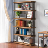 Casual Alloy 5-Shelf Open Back Organizer Bookshelf Image - 6