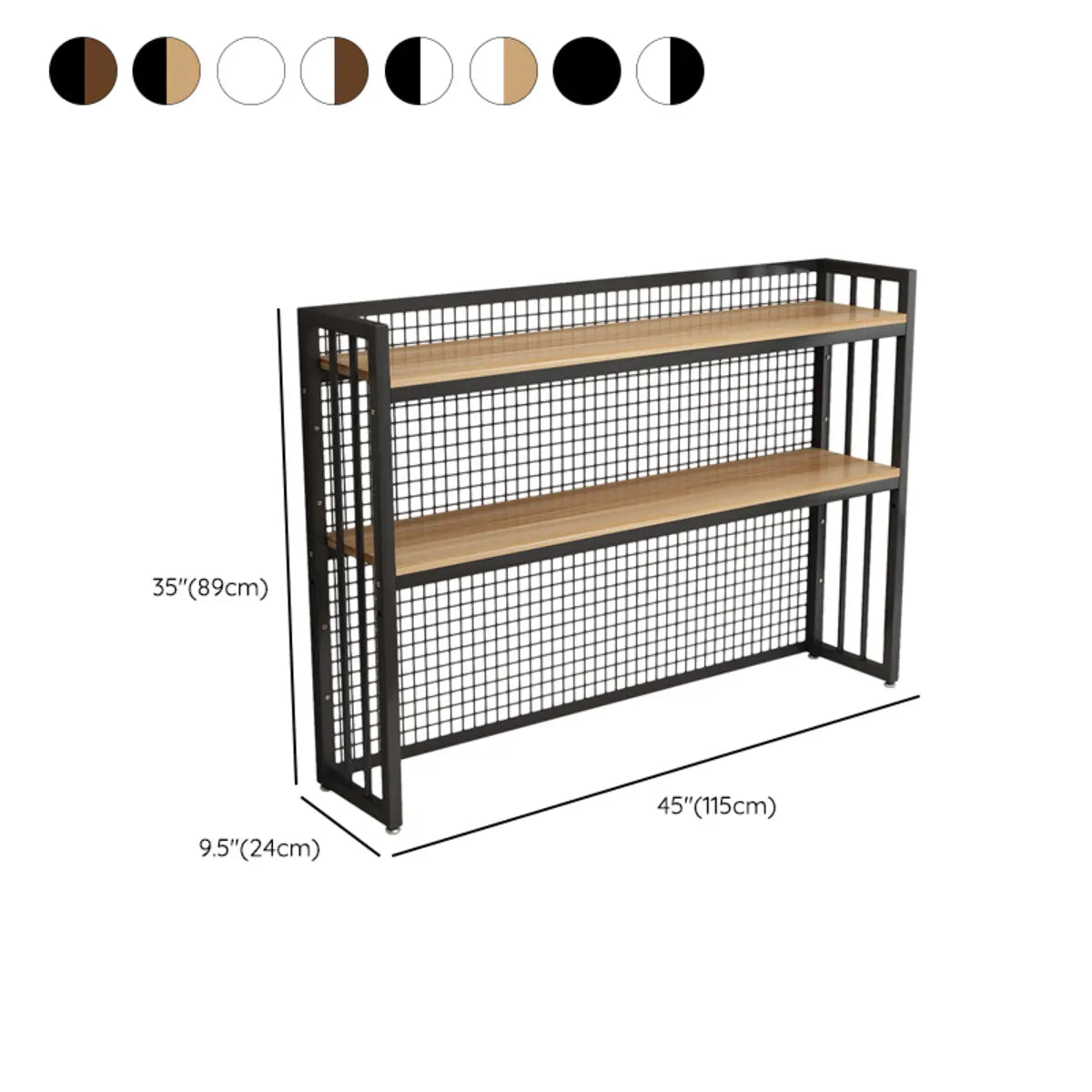 Casual Desktop Adjustable 3 Tiers Storage Bookshelf 