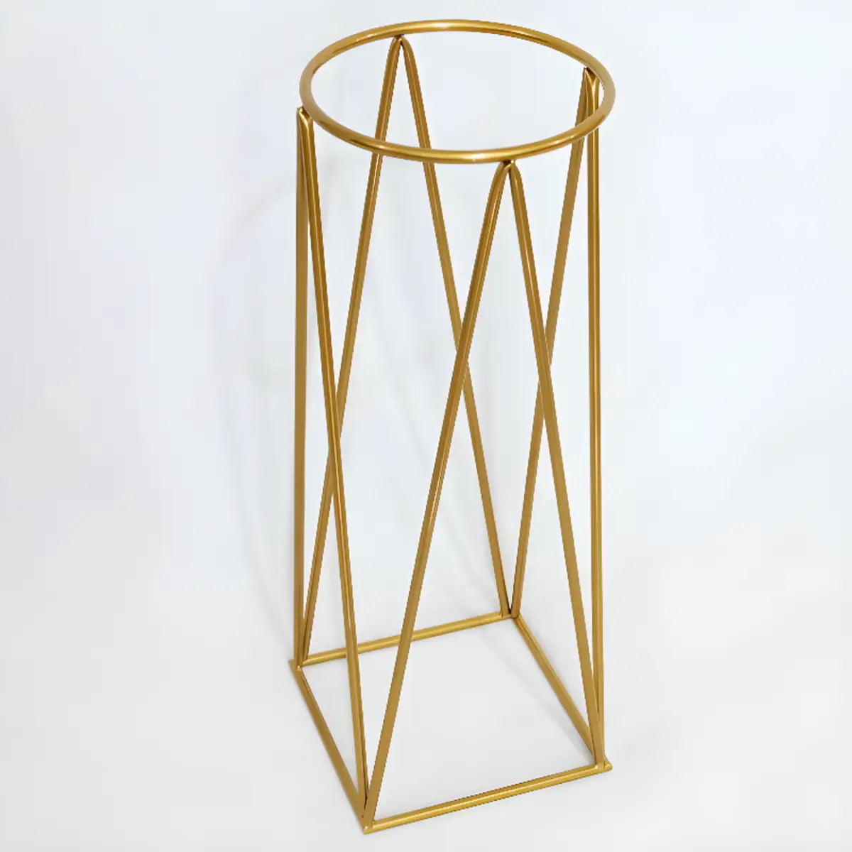 Casual Gold Metal Nesting Ground Side Table Plant Stand Image - 10