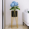 Casual Gold Metal Nesting Ground Side Table Plant Stand Image - 3