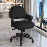 Casual Grey Swivel Upholstered Office Chair with Arms Image - 8