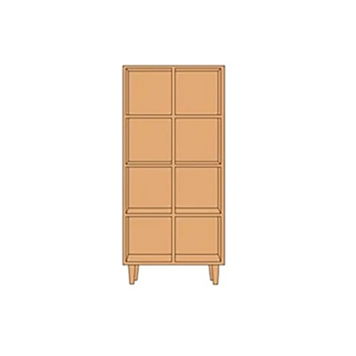 Casual Natural Finish Vertical Timber Etagere Bookcase Image - 21