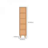 Casual Natural Finish Vertical Timber Etagere Bookcase Image - 28