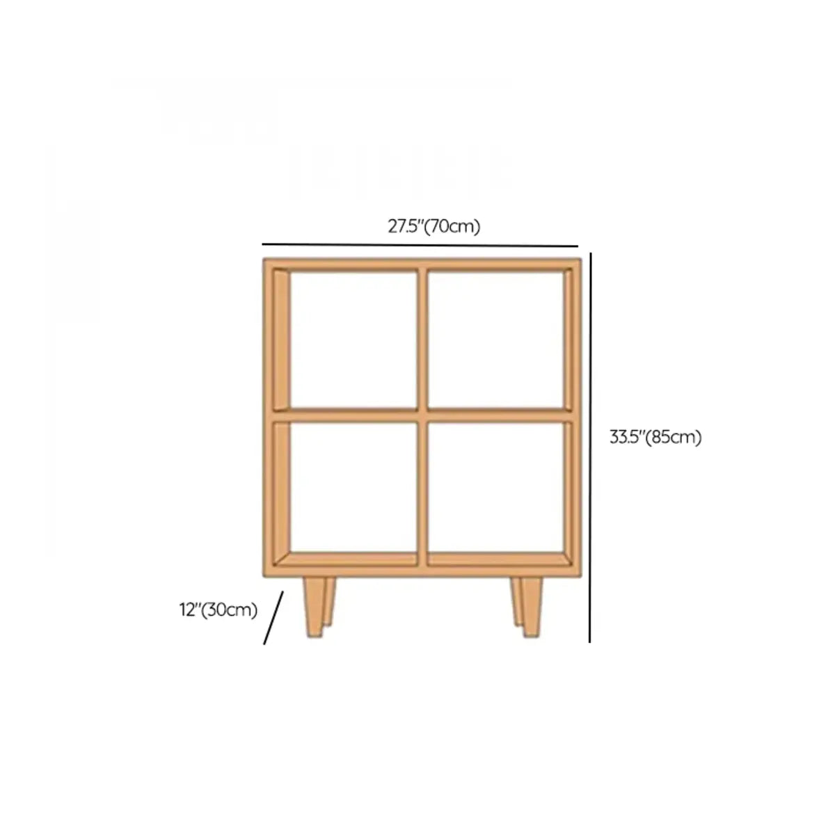 Casual Natural Finish Vertical Timber Etagere Bookcase Image - 29